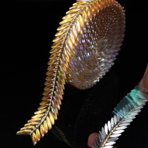 Kal-274.2cm Couleur Or Cha&icirc;ne De Strass Chaussures, Rouleau De Strass Ruban En Cristal Bouquet, D&eacute;coration, V&ecirc;tements, Couvre Chefs De Mariage (Tr001) - Neuf