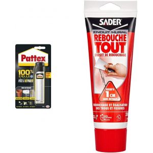 100% P&acirc;te &agrave; r&eacute;parer multi-usages,P&acirc;te epoxy bi-composante pour collages & Rebouche Tout Enduit de Rebouchage Int&eacute;rieur Pr&ecirc;t &agrave; l`Emploi Tous Supports Rebouchage et &Eacute;galisation - Neuf