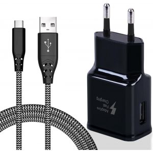 KALANKA-Chargeur USB C Charge Rapide avec 2m Cable pour Samsung Phone Galaxy S21 Plus, S20 FE, S10, S9, S8, Note 10, 9, 8, 7 Et A14, A13, S&iquest;&iquest;rie A, Prise USB Chargeur Telephone Secteur USB Type C - Neuf