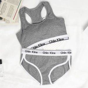 Kit Soutien-Gorge De Sport Culotte Ensemble Corps En Forme D'éponge Pad Gilet Avec Sous-Vêtements - Neuf
