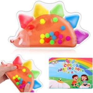 ERYI-Jouet Sensoriel, Soulager Le Stress Jouet Sensoriel Autisme, Jouet Autiste Trier Par Couleur, Modèle Hérisson Jouet Anti Stress, Convient Aux Enfants Âgés De 3 À 6 Ans - Neuf
