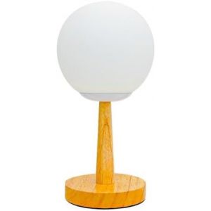 Huanglyc-232 Petite Lampe De Table En Bois Pour Décorer Un Bureau, Une Table De Chevet, Une Chambre, Un Bureau, Ou Encore Une Veilleuse En Verre. Décoration De Table - Neuf