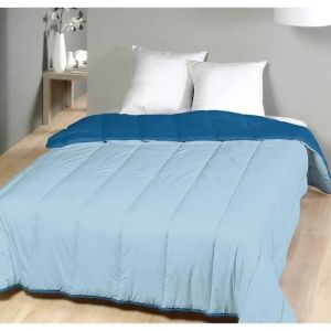 Couette L&eacute;g&egrave;re Bleu Clair/Bleu P&eacute;trole - 1 Personne 140 X 200 - Legere - Mortreux - Neuf