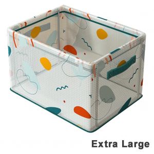 Bo&icirc;te De Rangement &Agrave; Cadre En Acier Livres De Grande Capacit&eacute; Jouets Bo&icirc;te De Rangement Polyvalente Bo&icirc;te De Finition De V&ecirc;tements G&eacute;om&eacute;trique,Extra Large - Neuf