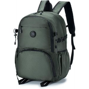 nzqaf-Bagage Cabine 45x36x20 pour Easyjet Sac à Dos Voyage Cabine Avion 45x36x20 cm Nylon Imperméable Valise Loisirs Randonnée Voyage Sac Avion Carry on Luggage Homme Femme 32L Vert - Neuf