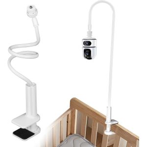 MEVRONISSHOP-Mural Cam&eacute;ra Support de Cam&eacute;ra &agrave; Clipser, Rotatif &agrave; 360 Degr&eacute;s, Support de Camera Exterieur/Int&eacute;rieur avec Filetage 1/4"" pour Syst&egrave;me de Surveillance &agrave; Domicile,1pcs Blanc - Neuf
