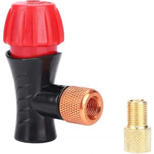 Kal-Tête De Pompe À Vélo Compatible Avec Valves Presta Et Schrader, Adaptateur De Vélo De Montagne, Mini Pompe À Air Portable, Valve À Double Tête De Gonflage - Neuf