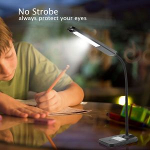 Hjlian Mini Lampe De Bureau Portable Rechargeable A Lumiere Reglable 3 Couleurs 1500 Mah - Neuf
