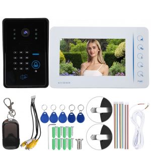 Interphone video avec ecran LCD de 7 pouces, camera, sonnette, systeme de controle d'acces 110-240 V (AU) - Neuf
