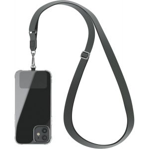KAL-Chaîne Universelle Pour Téléphone Portable Adaptée À Tous Les Smartphones Tour De Cou Housse Avec Cordon Sangle Pour Téléphone Cellulaire Adapté À Toutes Les Pochettes Anthracite - Neuf