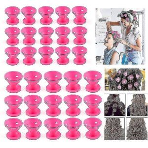 Bigoudis En Silicone 30 Pcs,Pas De Chaleur Pas De Clip Bigoudis De Cheveux - Neuf
