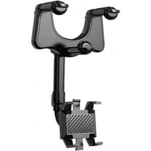 Kalanka-1 Support De T&eacute;l&eacute;phone Portable Pour R&eacute;troviseur De Voiture, Support De T&eacute;l&eacute;phone Portable, Support De T&eacute;l&eacute;phone Portable Multifonction, Support De R&eacute;troviseur T&eacute;lescopique, Support Rotatif P - Neuf