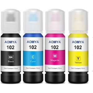 102 104 Encre Recharge d'encre Compatible pour imprimantes Epsn Ecotank ET-2760 ET-4760 ET-3710 ET-3760 ET-2710 ET-2711 ET-2720 ET-2726 ET-4700 ET-2712 ET-2721 Imprimantes, 70 ML - Neuf