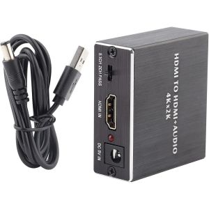 convertisseur de répartiteur Audio HDMI 4K x 2K,HDMI vers HDMI + SPDIF + Sortie Audio 3.5mm pour Home cinéma - Neuf