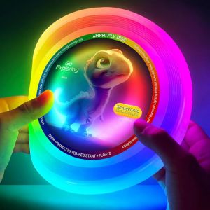 KAL-Disque Volant,16M De Couleurs Rgb 60 Led, Éclairage Dynamique Lumineux,Doux,Ipx7 Étanche Flottant,Premier Choix Pour Les Jeux De Plage De Piscine,Cadeau Jouet Pour Garçon/Fille/Adolescent/Enfant, - Neuf