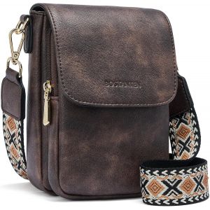 RFCBC-Sac à bandoulière pour téléphone portable pour femme - En cuir - Avec portefeuille à bandoulière - Sac à main pour femme - Neuf