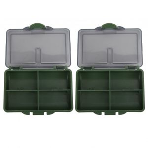 BoîTe à Gadgets Pour HameçOn De PêChe, 2 PièCes, Mini BoîTe De Rangement En Pp, éTui Pour Accessoires De MatéRiel De PêChe, 4 Compartiments - Neuf