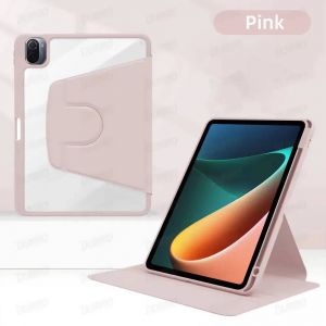 360 ° Étui Pour Tablette Rotatif Pour Mipad 6/5/7 11 Pouces,Housse De Protection En Tpu Pour Xiaomi Pad 6/5/7 11 Pouces,Sommeil Intelligent Avec Support Et Fente Pour Stylo.Pink.Mi Pad 5-5 Pro 11in - Neuf