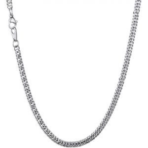 Kal-Cha&icirc;ne Homme Acier 70cm Collier Gourmette Maille Serr&eacute; 3.5mm De Large - Simple Link Chain Necklace Hip Hop Style - Neuf