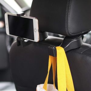 Universel Multifonctionnel Voiture V&eacute;hicule Arri&egrave;re Si&egrave;ge Appui-T&ecirc;te Support De T&eacute;l&eacute;phone Mobile Cintre Crochet Pour - Neuf