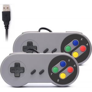 Mdy-: Compatible Avec Pc/Mac, 2 X Manette De Jeu Usb Style Console Super Nintendo Snes - Neuf