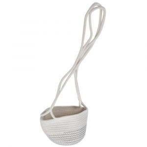 (Blanc)Panier Suspendu Corde De Jute De Coton Jardinière Suspendue Durable Ob - Neuf