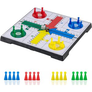 Ludo Ensemble de jeu de soci&eacute;t&eacute; magn&eacute;tique pliable - 24,9 cm - Cadeau amusant pour les enfants (coin arrondi) - Neuf