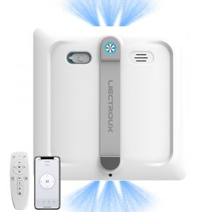 Robot lave-vitres Liectroux S9, aspiration de 9 000 Pa, double brosse rotative, jet d'eau &agrave; 6 directions, navigation intelligente, t&eacute;l&eacute;commande et application de contr&ocirc;le - Neuf