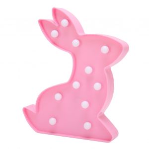 Hjlian Veilleuse Led En Forme De Lapin, Jolie Lampe De Bureau Decorative Et Chaleureuse Pour Une Demande En Mariage, Une Fete Ou Une Chambre A Coucher - Neuf