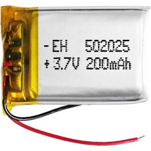 Batterie 502025 LiPo 3.7V 200mAh 0.74Wh 1S 5C Liter Energy Battery pour l'&eacute;lectronique Rechargeable T&eacute;l&eacute;phone Portable Smartwatch GPS-Ne Convient Pas &agrave; la Radiocommande 27x20x5mm (200mAh|502025) - Neuf