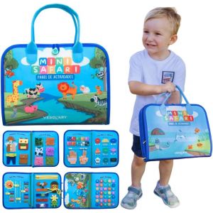 JGD-Busy Board Montessori - Jouet &eacute;ducatif et sensoriel pour enfants - en Espagnol - Id&eacute;al pour la motricit&eacute; fine et l&iquest;apprentissage - 2 3 4 ans - Livre interactif - Jouets filles gar&ccedil;ons - Cadeau - - Neuf