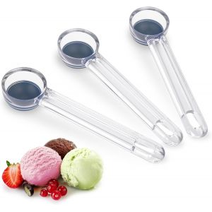Lot De 3 Cuill&egrave;res &Agrave; Biscuits Et Glace En Acrylique 15 Ml - Neuf