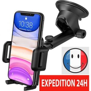 Support Téléphone Voiture Ventouse Pour Tableau De Bord Pare-Brise, Support Voiture Rotation 360° Bras Prolongé Angle Télescopique P - Neuf