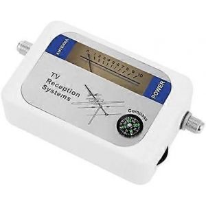 Mesureur de puissance du signal d'antenne TV terrestre numerique blanc, 1 piece - Neuf