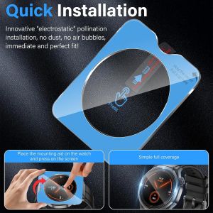 CAUC-Verre Tremp&eacute; pour Honor Watch 5 Ultra [3 Pi&egrave;ces], Sans Bulles 9H HD Ultra R&eacute;sistant Protection &eacute;cran Film en Vitre Tremp&eacute; Protecteur d'&eacute;cran [Transparent] - Neuf