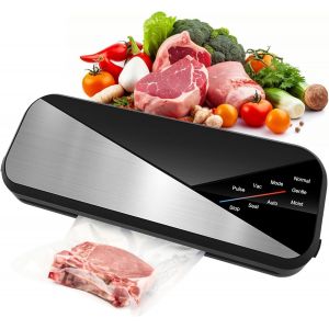 NouvelHorizonstore-Machine Sous Vide Alimentaire, 6 en 1 Appareil de Mise Sous Vide 80 kPa avec 30 cm Bande de Scellage pour Conservation des Aliments Secs et Humides, Inclus Sacs Sous Vide et Tuyau, - Neuf