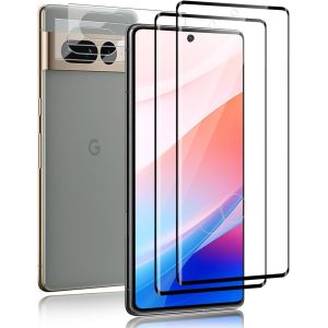 Kal-Film De Protection D'écran En Verre Blindé Pour Google Pixel 7 Pro, 2 + 2 Pièces, Film De Protection D'écran Pour Pixel 7 Pro, Avec Film De Protection De L'appareil Photo, Protection Blindée - Neuf