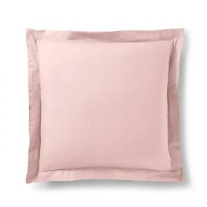 Taie D'oreiller - Pr&eacute;mium - 63 X 63 Cm - Coton 57 Fils/Cm&sup2; - Rose Drag&eacute;e - Volant Plat - Neuf