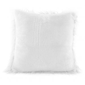 Hjlian Housse De Coussin Decorative En Peluche Douce 45 X 45 Cm, Sans Insert, Blanche, Pour Canape, Voiture, Lit - Neuf