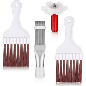 Lot de 4 peignes à condensateur pour climatiseur, peigne à ailettes pour climatiseur, peigne à ailettes pour réfrigérateur en acier inoxydable, 3 styles - Neuf