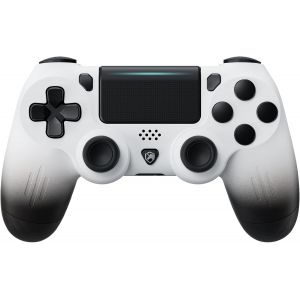 Manette Sans Fil Pour Ps4, Manette Wireless Pro Controller Blanc Avec Batterie Rechargeable 600mah, Prise Audio 3,5 Mm, 6 Axes Et Dual Vibration, Compatible Avec Ps4/ Slim/Pro Et Pc Windows - Neuf