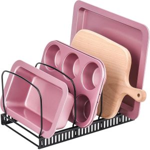 Support Pour Plats De Four Avec 10 Compartiment, Plateaux Et Planches &Agrave; D&eacute;couper En M&eacute;tal Pour Plaques De P&acirc;tisserie Range Couvercle Compact Rangement Cuisine Peu Encombrant Pour Ustensiles - Neuf