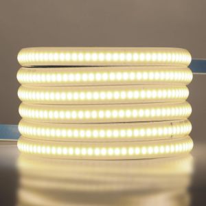 Jgd-220v Cob Ruban &Agrave; Led Avec Interrupteur, 288leds/M Bande Led Lumineuse Cob,Flexible Ip65 Waterproof D&eacute;coupable Led Strip Lights Pour Maison,Chambre,Cuisine, Armoire,Placard - Neuf