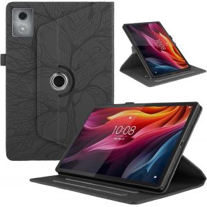 NAERYUT-Coque Pour Lenovo Tab M11 Plus/Lenovo Tab K11 Plus 11.45"" Tablette Étuis Pu Cuir 360°Rotatif Multi-Angle Stand Flip Protection Housse Pour Lenovo Tabm11Plus/K11 Plus Coque,Noir Arbres - Neuf