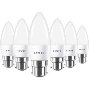 4.5w Ampoule Led B22 G45, 470lm Equivalente À 40w, 6500k Blanc Froid, Non-Dimmable, Lot De 6 - Neuf