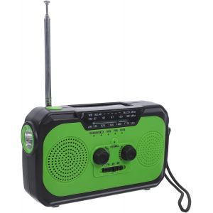 Radio Urgence À Manivelle Lampe De Poche Led Radio Météo Fm Am Rechargeable Solaire Pour Activités Plein Air Et Préparation Catastrophes - Neuf