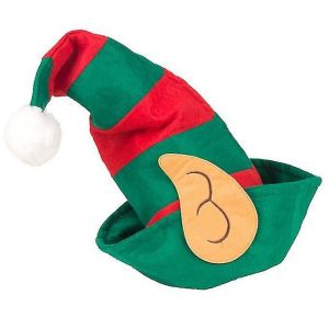 Elfe De No&euml;l Chapeaux Rouge Et Vert Clown Chapeaux P&egrave;re No&euml;l Elfe Costume - Neuf