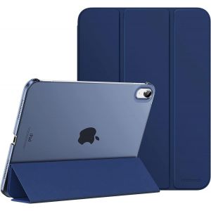 Kalanka-Mobistar® Pochette Rigide Étui De Protection Pour Ipad 10e Génération 2022 10,9 Pouces, Coque Arrière Fine Avec Support Magnétique U2013 Avec Fonction Veille/Réveil Automatique (Bleu Marine) - Neuf