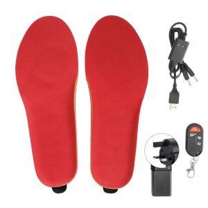 Semelles Chauffantes Usb Pour Chaussures D'hiver, Tapis Chauffant Pour Les Pieds, Semelles Chauffantes Pour Sports De Plein Air, Prise Britannique 220 V, Rouge, 35-40 - Neuf