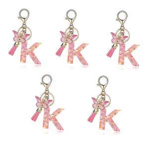 K Type Mode Lettre Rose Cl&eacute; Cristal &Eacute;poxy Dames Pendentif - Neuf